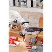 Resim Emsan Up-line Kırmızı 4 lt + 6 lt Düdüklü Tencere Seti Outlet 