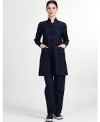 Resim Lacivert Önlük Tesettür Doktor Hemşire Forması Takım Ömy-2801 