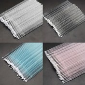 Resim 100 adet/ Kristal Nano Kirpik Fırça Başlıkları, Hassas Mikro Makyaj Fırçaları - Kirpik Uzatma, Tırnak Sanatı ve Kozmetik Detayları için Kullanılmayan Makyaj Fırçaları Grafting Kirpikleri ve Makyaj Aksesuarları için Uygun 