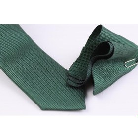 Resim Demfashion Özel Desenli Kravat Mendil Seti - Yeşil (533049713) Yeşil 