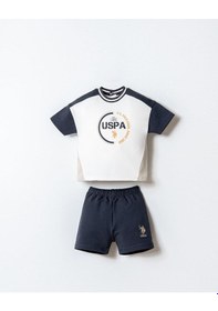 Resim U.s. Polo Assn Erkek Bebek 2 Li Şort T-şhirt Takım Füme-2335 Füme 