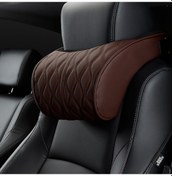 Resim Araba Koltuğu Hafızalı Köpük Destek Yastığı, Renk: Kahve Kafalık 