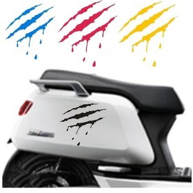 Resim Gateesat Siyah 1 Adet Canavar Pençesi Reflektif Çizik Çizgi Vinil Dekorasyon Dayanıklı Su Geçirmez 