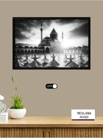 Resim Tablo Pazarı Led Işıklı Tablo - Mevlana 