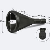 Resim Siyah Altıgen Sap 2 Altıgen Sap Hss Çapak Alma Harici Pah Aracı Paslanmaz Çelik Çapak Kaldırmak Araçları Metal Delme Araçları Için (Yurt Dışından) 