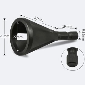 Resim Siyah Altıgen Sap 2 Altıgen Sap Hss Çapak Alma Harici Pah Aracı Paslanmaz Çelik Çapak Kaldırmak Araçları Metal Delme Araçları Için (Yurt Dışından) 