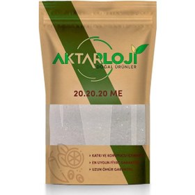 Resim 1 Kg Damlama Sulama Gübresi 20 20 20 Me + Azot Fosfor Potasyum Me Yaprak Toz Gübre 1. Kalite 1 KG 