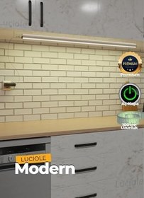 Resim luciole Mutfak Tezgah Altı Led Işık Aç Kapa Günışığı Bar Yapışkanlı 1 Metre - Abajur 