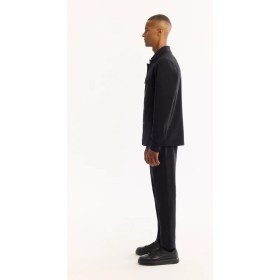 Resim AVVA Erkek Siyah Klasik Yaka Hızlı Kuruyan Non-Iron Comfort Fit Gömlek Ceket A52Y2118 