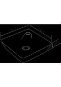 Resim Eva Banyo Lena E-4620L Tezgah Üstü Porselen Lavabo 