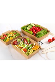 Resim alenked Tuktuk Kraft Karton Kase Bowl 750 ml 50 Adet 