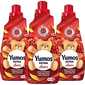 Resim Yumoş Extra Konsantre Çamaşır Yumuşatıcısı Amber 1440 Ml 60 Yıkama 3 Adet Tekli 