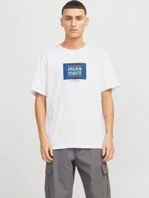 Resim Jack & Jones Jjhudson Ln Erkek Tişört 12268477 Beyaz 