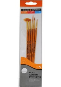 Resim Daler Rowney Simply Gold Taklon Synthetic 5Li Fırça Seti Kod:500 