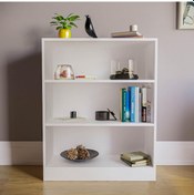 Resim Ae-8001 Vito 3 Raflı Küçük Kitaplık, Beyaz Suntalam, Ofis Mobilya 