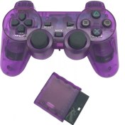 Resim Fsfyb Kablosuz Denetleyici Çift Şok Titreşim Doğru Kontrol Kablosuz Sony Ps2 Playstation 2.4g Gamepad Joystick Uzaktan Kumanda Mor (Yurt Dışından) 