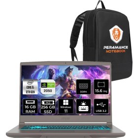 Resim Msı Thin 15 Intel Core I5 12450H 16GB 256GB SSD RTX2050/4GB 15.6" Fhd 144Hz W11H Taşınabilir Bilgisayar & Per4 Çanta B12UCX2420TRP311 