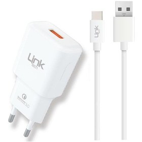 Resim Link Tech Linktech T443 Type-C Kablolu Quick Charge 3.0 Hızlı Şa 