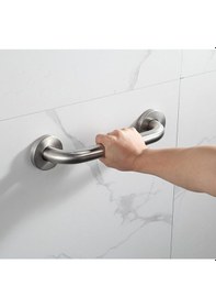 Resim Yaşlı Hasta Engelli Paslanmaz Tutma Tutunma Barı 30 Cm Çap:1.9 Cm Gri 