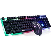 Resim Mkey MK-111 LED Kablolu Oyuncu Klavye Mouse Set 