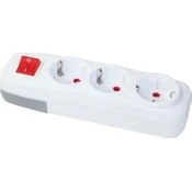 Resim Far Üçlü Anahtarlı Grup Priz 3 Metre 