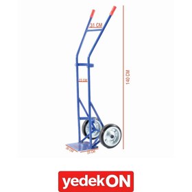 Resim Oksijen Tüpü Taşıma Arabası Tekli 50 Lt 