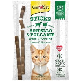 Resim Gimcat Kuzu Etli ve Tavuklu Sticks Kedi Ödül Çubuğu 20 G 