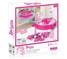 Resim Renas Store 2572 Unicorn 100 Pcs Bloklu Aktivite Masasi Montaj 