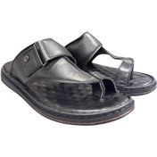 Resim Pierre Cardin Parmak Arası Puflu Taban Hakiki Deri Erkek Terlik Siyah 