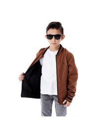 Resim Benitto Kids Erkek Çocuk Kapüşonlu Çift Taraflı Mevsimlik Yağmurluk 51364 Kahve 