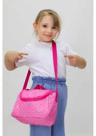 Resim Termal Beslenme Çantası Tek Gözlü, Ayarlanabilir Omuz Askılı, Isı Yalıtımlı, Anaokulu & İlkokul Açık Pembe - Pembe 