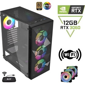 Resim Cachex Ryzen 5 5500 16GB Ddr4 500GB SSD RTX3060 12GB Oyuncu Masaüstü Bilgisayar 