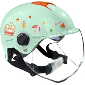 Resim Eternal Luck Her Mevsime Uygun Çocuk Motosiklet Kaskı Açık Yeşil 