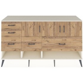 Resim Hyperion Konsol 3 Raflı 5 Çekmeceli 3 Kapaklı 176x44x99 Aytaşı-ça Aytaşı-çam 