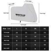 Resim Sones Motolsg Motosiklet Suya Dayanıklı Güneşe Dayanıklı Toz Geçirmez Kalınlaşma Kapağı, Boyut: Xxxl 