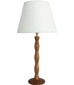 Resim Franky Kahverengi Ahşap Abajur Kahverengi 