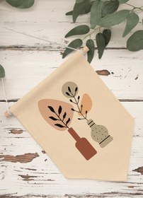 Resim Ofis Duvar Dekoru, Pinterest Oda Dekoru, Boho Kanvas Flama Askılı Duvar Örtüsü Ve Süsü NO:488 - Renkli - 8 / 30 x 40 