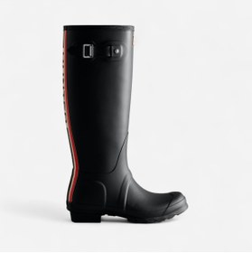 Resim Hunter Originals Wellington Tri Colour Logo Kadın Siyah Uzun Bot Siyah Uzun Bot WFT2353RMA-BLK 