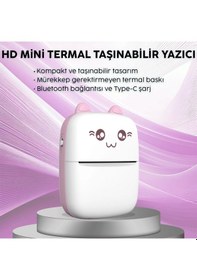 Resim Steep Solid C9 Mini Fotoğraf Yazıcı Kablosuz Baskı Makinesi Apple Uyumlu iOS Android Termal Printer Pembe 