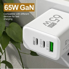 Resim Yellowtech Turbo 65W 3.1A 3 Usb ,2 Pd 20W Çoklu USB Şarj Cihazı 5 Port Hızlı Akıllı Priz 