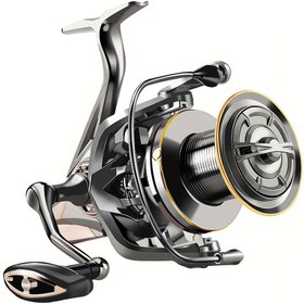 Resim Yüksek Performanslı Tuzlu Su Spinning Makara Serisi 8000-14000 - Uzun Atış, 4.8:1 Dişli Oranı, Büyük Hat Kapasitesi, Dayanıklı Alüminyum Alaşım - Dış Mekan Balıkçılığı İçin Mükemmel 