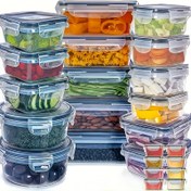 Resim 8 parça set (4 kap + 4 kapak) Çoklu Boyutlu Mutfak Taze Tutma Plastik Öğle Kutusu, Saklama Kutuları, Mutfak Saklama Malzemeleri, Soğutma ve Koruma İçin Kullanılabilir, Sebzeler, Meyveler ve Atıştırmalıkların Saklanması, Anti-Koku, Mikrodalgalı, Sınıflandırılmış Saklama ve Yığınlanabilir, Buzdolabı Alanı Tasarrufu, Bento Kutusu ve Öğle Kutusu, Okula Dönüş ve Seyahat İçin Mükemmel Seçim 