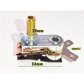 Resim Semaver, Ocak Ve Tost Makinesi Bimetal Termostat 20mm V Model 10a 