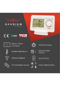 Resim Gaudium ALV-127 Kablosuz Oda Termostatı 