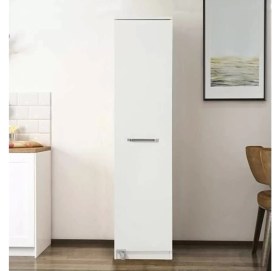 Resim Evistro Kiler Dolabı Tek Kapaklı 165 Derece Açılır Kapak Çok Amaçlı Mutfak Dolabı Beyaz 