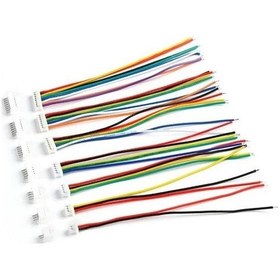 Resim 1,25mm JST 9 Pin Kablolu Konnektör Takım (180D Erkek)-20cm 