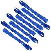 Resim Pshcooe Yumuşak Döngü Bağlama Kayışları (8 Paket) 1800LBS Yük Kapasitesi, 4800LBS Kopma Mukavemeti Ağır Hizmet Tipi Bağlama Halkaları (Yurt Dışından) 