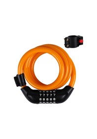 Resim Kombinasyon Bisiklet Kablo Kilidi, 4 Ft Uzunluğunda Hava Durumu Geçirmez Hırsızlık Anti Güvenlik Bisiklet Zinciri Kilidi Altın 