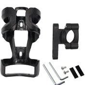 Resim Xiyyadms Bisiklet Ve Motosiklet İçin Alüminyum Su Şişesi Tutucu Seti - Siyah, 2 Anahtar Ve Vida Dahil 