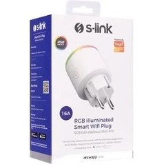 Resim S-Link Swapp Sl-03 16A Akım Korumalı Akıllı Priz Rgb Işıklı 2.4 G Wifi Tuya Destekli 